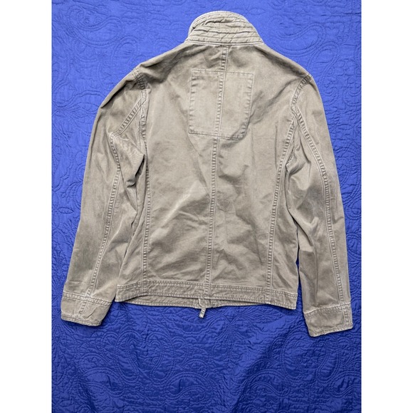 Y2K Hollister Olive Green Utility Jacket Women's Size Medium Snap Button Cargo - Picture 3 of 6